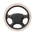 thumbnail image 1 of DouZhe Patriotic Stars Red Beige Prints Steering Wheel Cover, Universal 15 inch Anti-Slip Odorless Elastic Car Steering Wheels Cover for Women Men, 1 of 7
