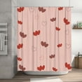 thumbnail image 1 of DouZhe Pink Hearts Romantic Love Pattern Shower Curtain, Waterproof Bath Curtains for Bathroom Decorations, 72 x 72 inches, 1 of 7