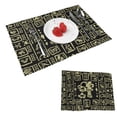 thumbnail image 1 of DouZhe Polyester Placemats Set of 4, Ancient Mayan Symbols Pattern Heat Resistant Place Mats for Dining Table, 12" x 18", 1 of 7