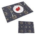 thumbnail image 1 of DouZhe Polyester Placemats Set of 4, Cartoon Suns Stars Moons Pattern Heat Resistant Place Mats for Dining Table, 12" x 18", 1 of 7