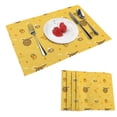 thumbnail image 1 of DouZhe Polyester Placemats Set of 4, Cute Flying Little Bee Pattern Heat Resistant Place Mats for Dining Table, 12" x 18", 1 of 7