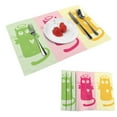 thumbnail image 1 of DouZhe Polyester Placemats Set of 4, Funny Cartoon Cute Cat Pattern Heat Resistant Place Mats for Dining Table, 12" x 18", 1 of 7