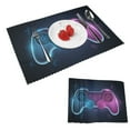 thumbnail image 1 of DouZhe Polyester Placemats Set of 4, Futuristic Games Neon Glow Gamepad Pattern Heat Resistant Place Mats for Dining Table, 12" x 18", 1 of 7