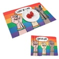 thumbnail image 1 of DouZhe Polyester Placemats Set of 4, Rainbow LGBT Pride Theme Pattern Heat Resistant Place Mats for Dining Table, 12" x 18", 1 of 7