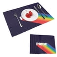 thumbnail image 1 of DouZhe Polyester Placemats Set of 4, Rainbow Lgbt Pride Day Pattern Heat Resistant Place Mats for Dining Table, 12" x 18", 1 of 7