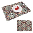 thumbnail image 1 of DouZhe Polyester Placemats Set of 4, Traditional Floral Morocco Style Pattern Heat Resistant Place Mats for Dining Table, 12" x 18", 1 of 7
