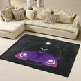 thumbnail image 1 of DouZhe Purple Moth Sun Crescent Moon Pattern Area Rugs Non-Slip Machine Washable Floor Mat, Style Carpet Doormat, 63x48 inches, 1 of 6