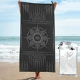 thumbnail image 1 of DouZhe Quick Dry Beach Towel, Super Absorbent Mystic Viking Gothic Runes Pattern Bath Travel Towels, 27.5"x55", 1 of 7