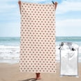thumbnail image 1 of DouZhe Quick Dry Beach Towel, Super Absorbent Patriotic Stars Red Beige Pattern Bath Travel Towels, 31.5"x63", 1 of 7