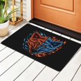 thumbnail image 1 of DouZhe Red Blue Angry Wolf Rugs Doormat, Non-Slip Machine Washable Carpets Floor Door Mat , 36" x 24", 1 of 7