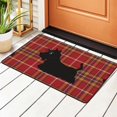 thumbnail image 1 of DouZhe Red Plaid Black Scottish Terrier Rugs Doormat, Non-Slip Machine Washable Carpets Floor Door Mat , 36" x 24", 1 of 7