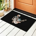 thumbnail image 1 of DouZhe Rock Skeleton Guitar Rugs Doormat, Non-Slip Machine Washable Carpets Floor Door Mat , 36" x 24", 1 of 7