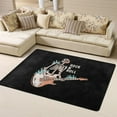 thumbnail image 1 of DouZhe Rock Skull Guitarist Pattern Area Rugs Non-Slip Machine Washable Floor Mat, Style Carpet Doormat, 63x48 inches, 1 of 6