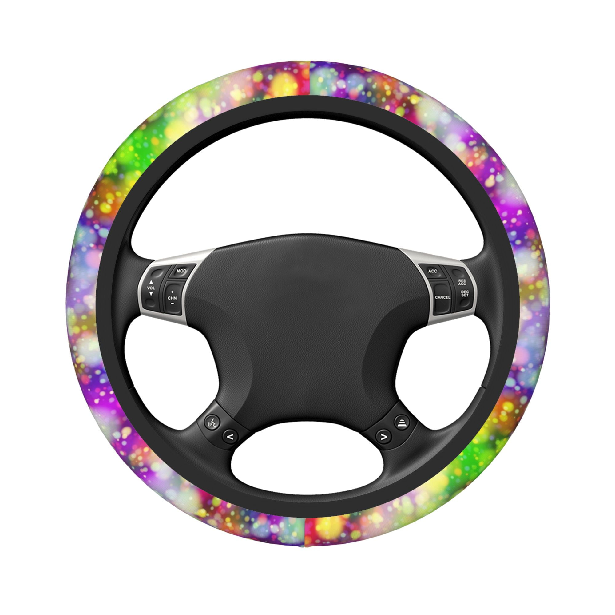 DouZhe Shining Points Light Prints Steering Wheel Cover, Universal 15