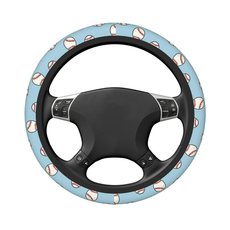 DouZhe Softball Sports Doodle Prints Steering Wheel Cover