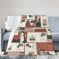 thumbnail image 1 of DouZhe Ultra-Soft Micro Fleece Lightweight Flannel Bed Blanket, American Elements Postcards Print Cozy Warm Throw Blankets, 50"x40", 1 of 7