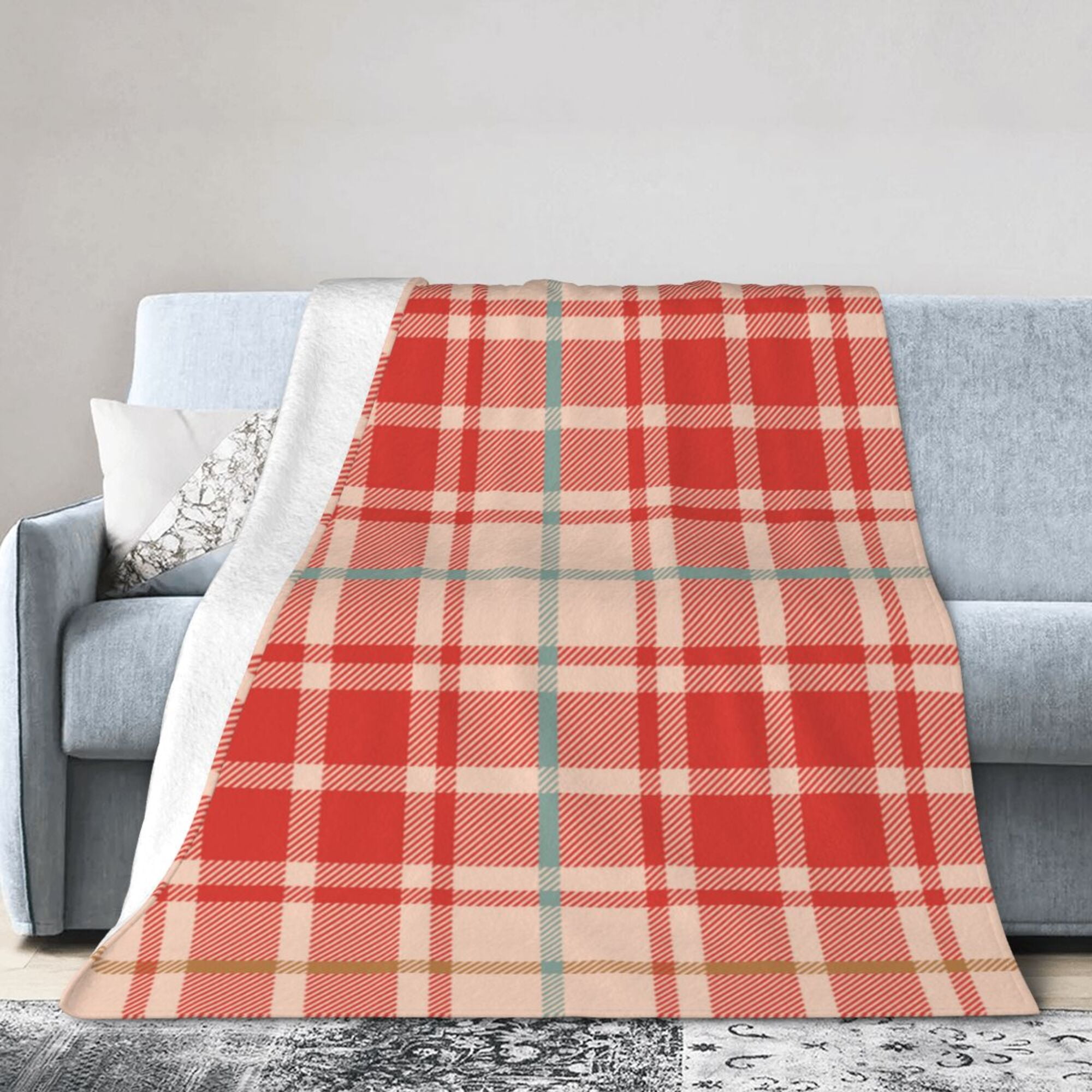 DouZhe Ultra-Soft Micro Fleece Lightweight Flannel Bed Blanket, Beige ...