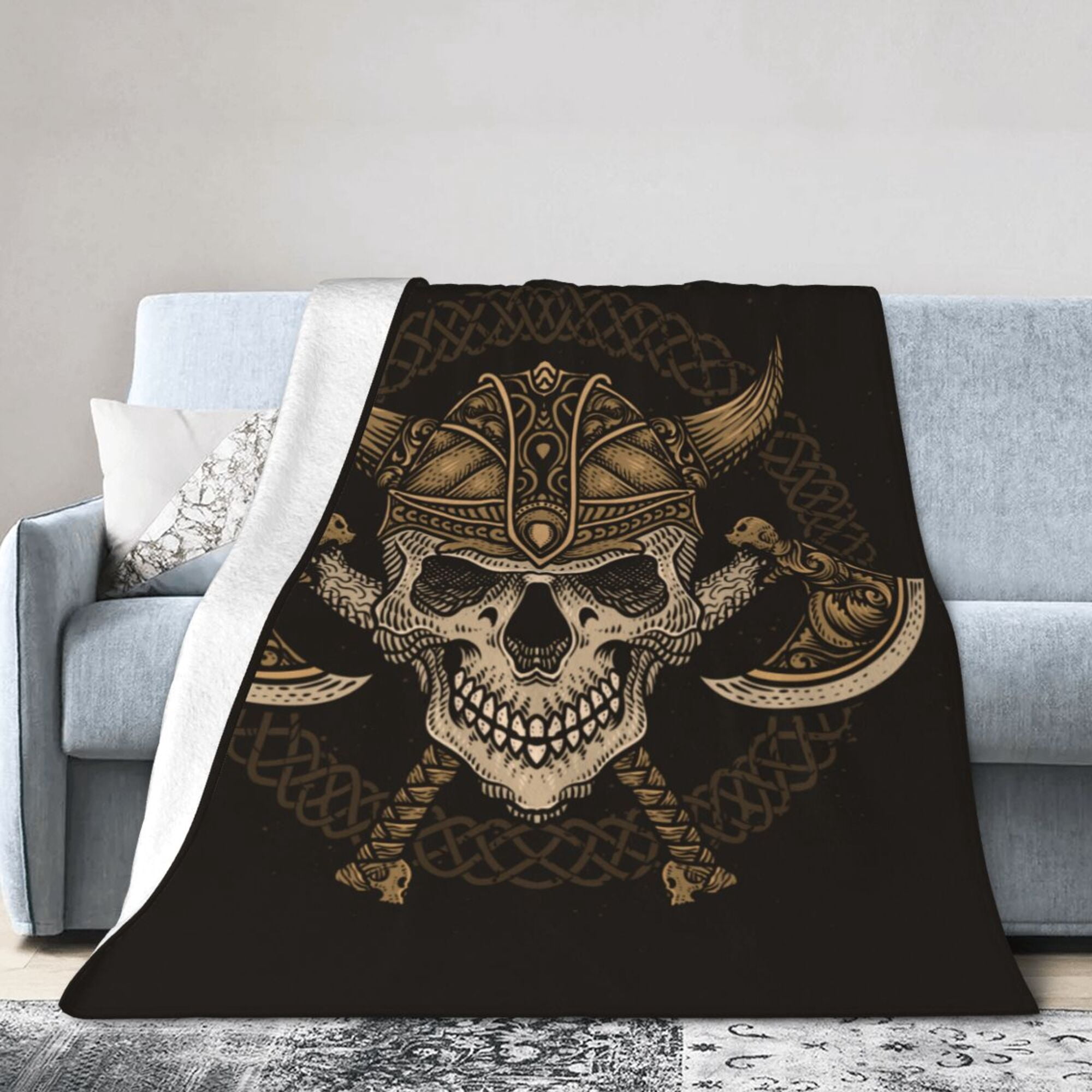 Viking Cartoon Norse Blanket