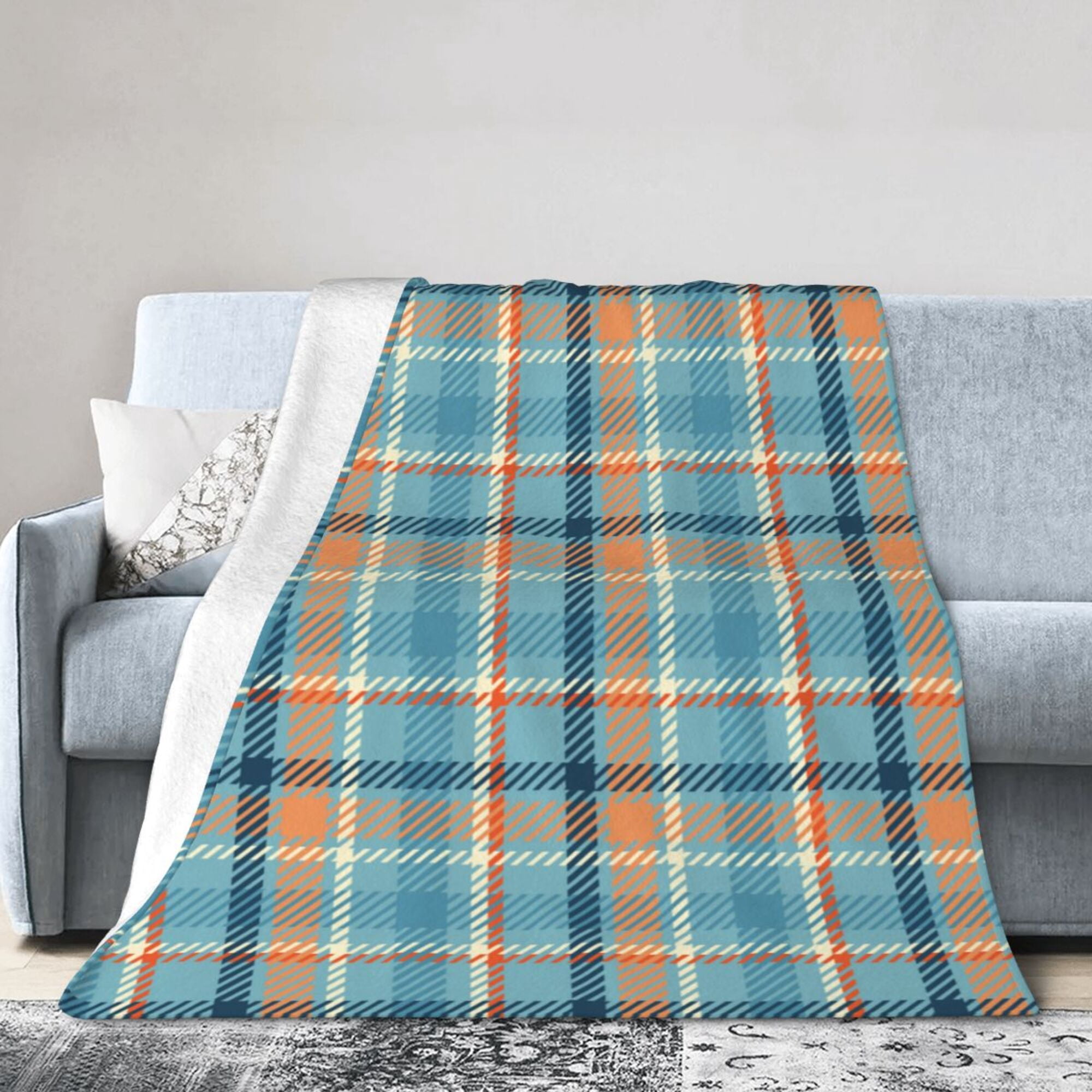 Beaded Blue Nouveau Ultra-Soft Micro Fleece Blanket 40