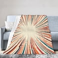 thumbnail image 1 of DouZhe Ultra-Soft Micro Fleece Lightweight Flannel Bed Blanket, Comic Sun Rays Colorful Print Cozy Warm Throw Blankets, 50"x40", 1 of 7