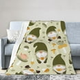 thumbnail image 1 of DouZhe Ultra-Soft Micro Fleece Lightweight Flannel Bed Blanket, Cute Goblin Funny Gnome Print Cozy Warm Throw Blankets, 40"x30", 1 of 7