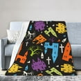 thumbnail image 1 of DouZhe Ultra-Soft Micro Fleece Lightweight Flannel Bed Blanket, Halloween Fantasy Cartoon Castle Print Cozy Warm Throw Blankets, 60"x50", 1 of 7