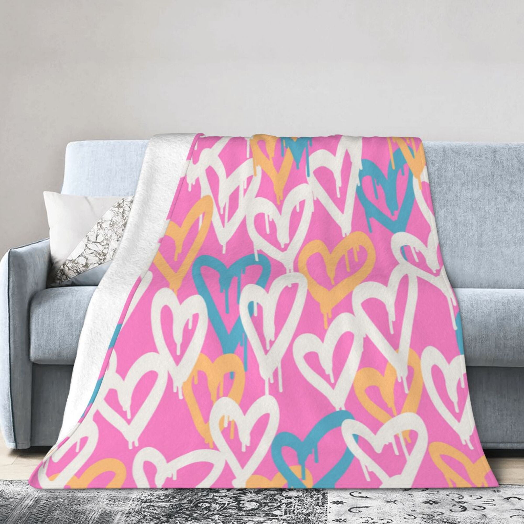 DouZhe Ultra-Soft Micro Fleece Lightweight Flannel Bed Blanket, Pink ...