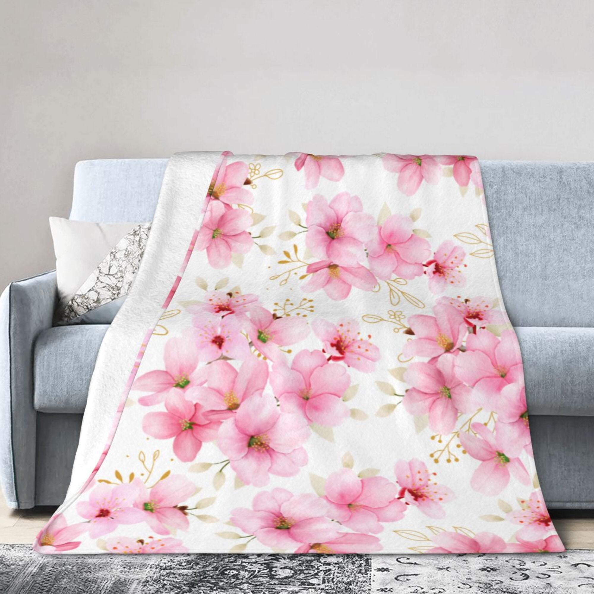 DouZhe Ultra-Soft Micro Fleece Lightweight Flannel Bed Blanket, Pink ...