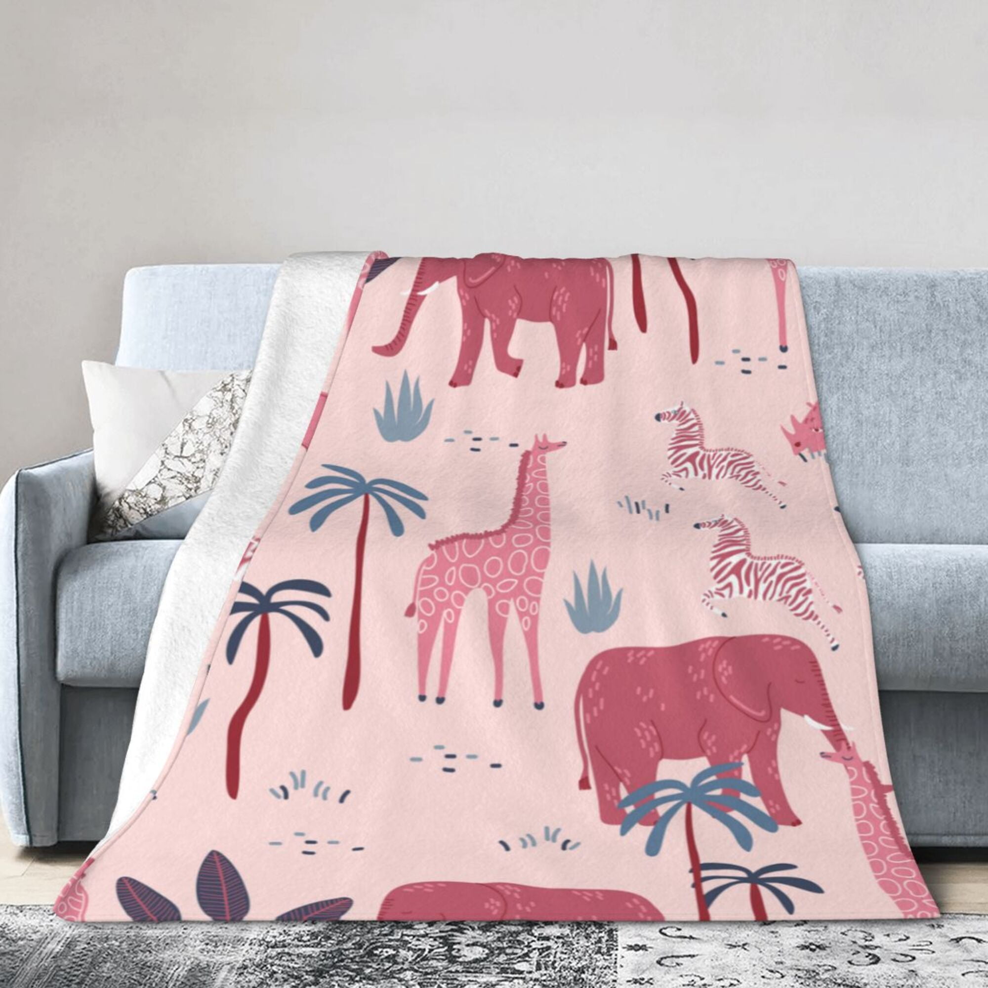 Floral Bearpaw Pink and Yellow Ultra-Soft Micro Fleece Blanket 40