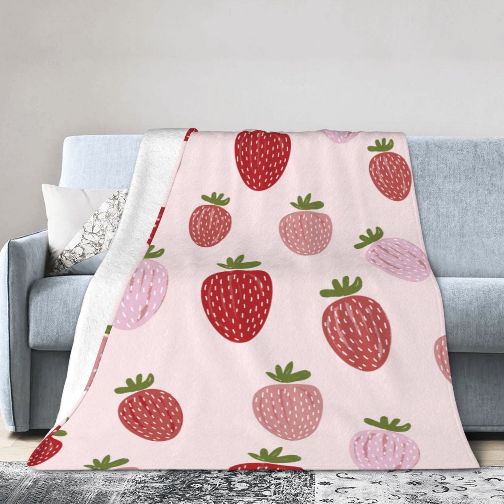 DouZhe Ultra-Soft Micro Fleece Lightweight Flannel Bed Blanket, Red ...