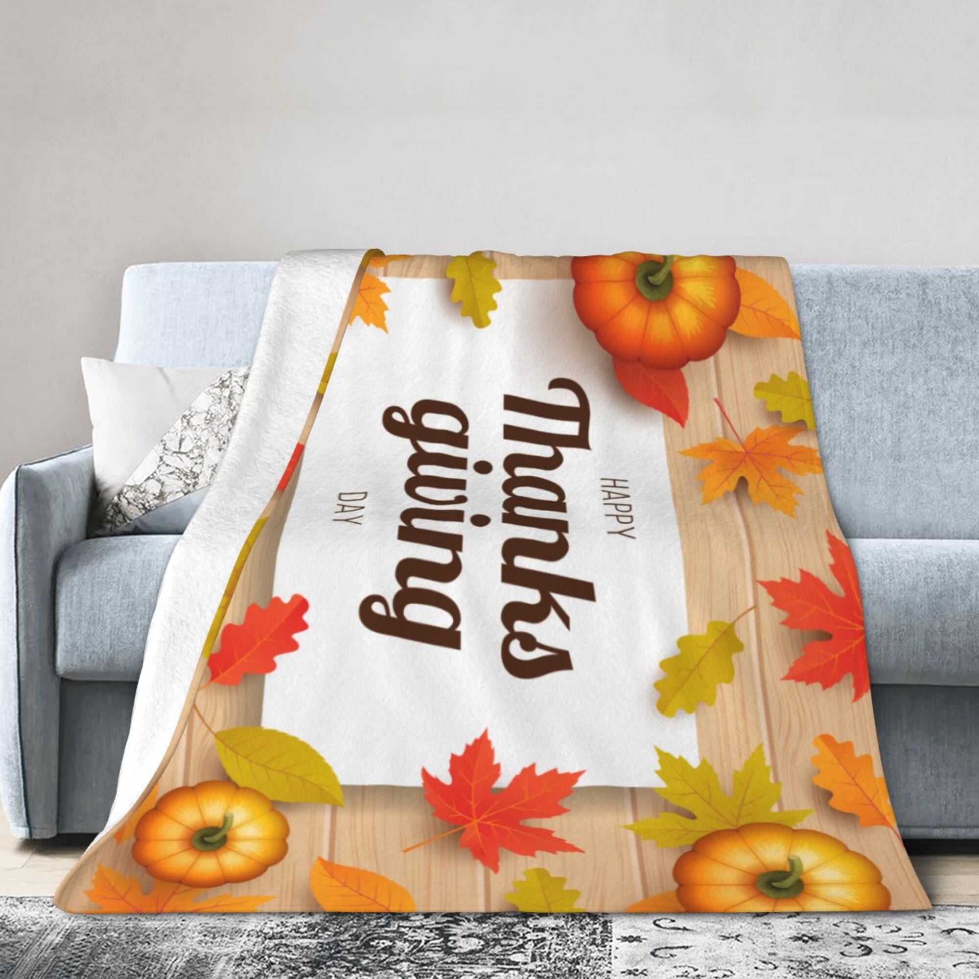 Autumn Bundle Blessing Turquoise Ultra-Soft Micro Fleece Blanket 50