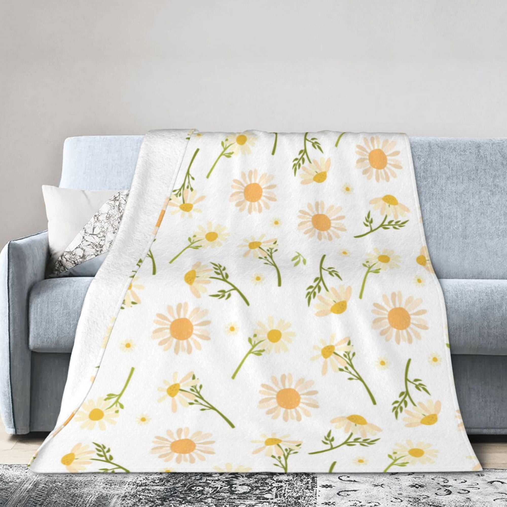 Copper Prairie Petals Yellow Ultra-Soft Micro Fleece Blanket 50