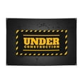 thumbnail image 1 of DouZhe Under Construction Yellow Stripes Sign Banner, Hanging Banners Backdrop Festive Party Decor for Indoor Outdoor, 47 x 71 Inches, 1 of 7