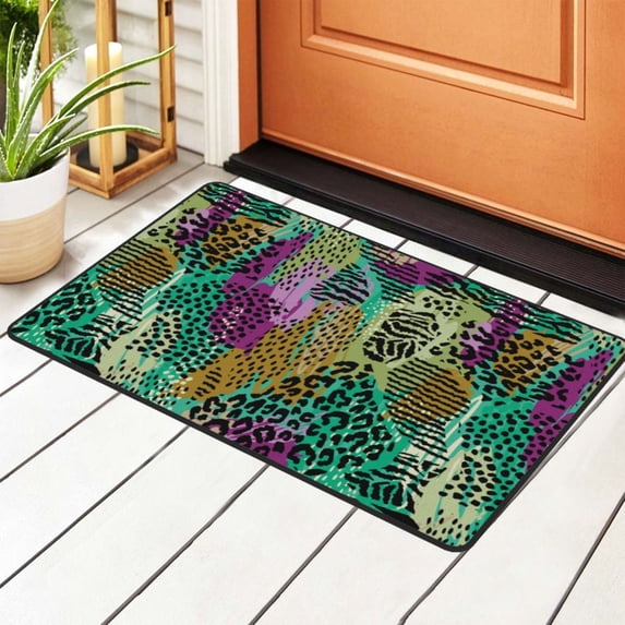 DouZhe Vintage Abstract Zebra Animal Rugs Doormat, Non-Slip Machine Washable Carpets Floor Door Mat , 36" x 24"