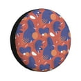 thumbnail image 1 of DouZhe Waterproof Spare Tire Cover, Abstract Geometric Elements Red Prints Adjustable Wheel Covers Fit for Jeep Trailer RV SUV Car, 16 inch, 1 of 7