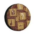 thumbnail image 1 of DouZhe Waterproof Spare Tire Cover, Ancient Egyptian Hieroglyphs Symbols Prints Adjustable Wheel Covers Fit for Jeep Trailer RV SUV Car, 16 inch, 1 of 7