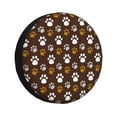 thumbnail image 1 of DouZhe Waterproof Spare Tire Cover, Animal Paw Prints Cute Brown Prints Adjustable Wheel Covers Fit for Jeep Trailer RV SUV Car, 14 inch, 1 of 7