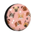 thumbnail image 1 of DouZhe Waterproof Spare Tire Cover, Cute Pets Dogs Funny Animals Prints Adjustable Wheel Covers Fit for Jeep Trailer RV SUV Car, 16 inch, 1 of 7