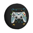 thumbnail image 1 of DouZhe Waterproof Spare Tire Cover, Fun Joystick Games Controller Prints Adjustable Wheel Covers Fit for Jeep Trailer RV SUV Car, 16 inch, 1 of 7