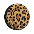 thumbnail image 1 of DouZhe Waterproof Spare Tire Cover, Leopard Print Cool Background Prints Adjustable Wheel Covers Fit for Jeep Trailer RV SUV Car, 14 inch, 1 of 7
