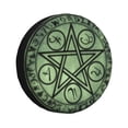 thumbnail image 1 of DouZhe Waterproof Spare Tire Cover, Masonic Mystic Rune Prints Adjustable Wheel Covers Fit for Jeep Trailer RV SUV Car, 14 inch, 1 of 7
