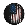 thumbnail image 1 of DouZhe Waterproof Spare Tire Cover, Vintage Grunge Patriotic American Flag Prints Adjustable Wheel Covers Fit for Jeep Trailer RV SUV Car, 17 inch, 1 of 7