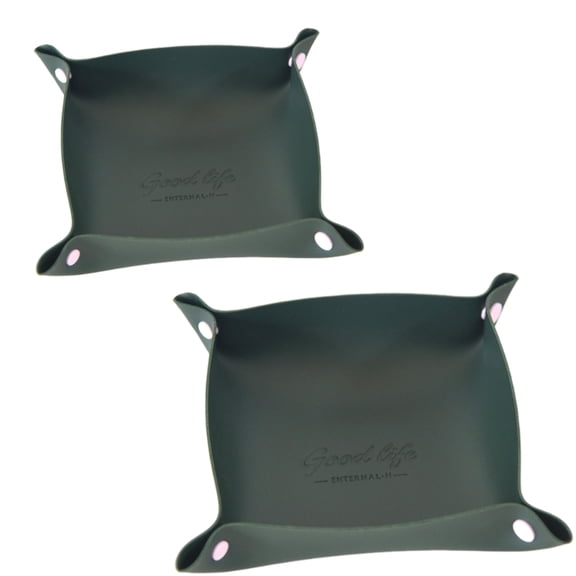 Doubl Size PU Leather Desk Tray Office Supplies for Stationery Makeup Tools Efficient Space Management