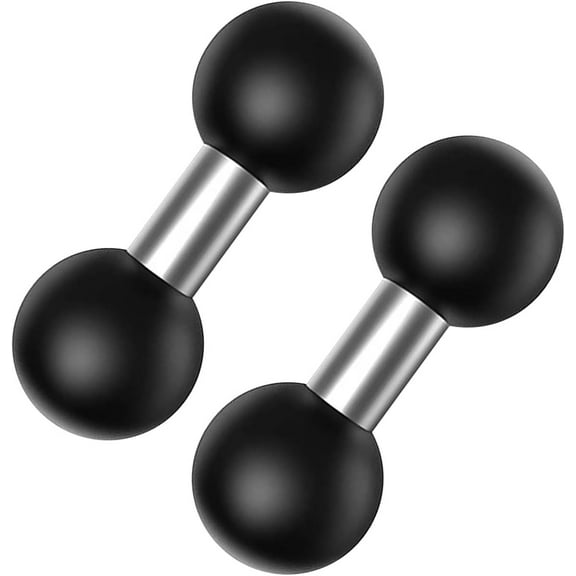 Double 1" Ball Mount Base Ball Adapter Compatible with RAM Mounts B Size 1 inch Double Ball Socket Arms, Black-2