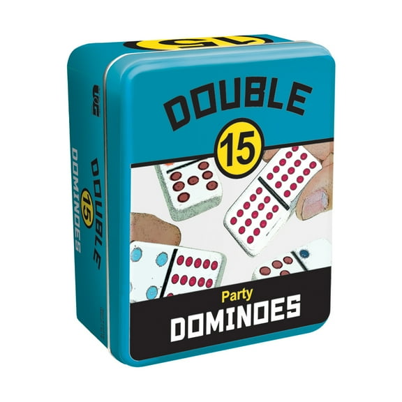 Double 15 Party Dominoes Traditional Tile Game, by University Games
