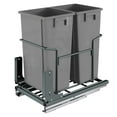 Double 37 Quart PullOut Trash Can Recycling Bin with SoftClose Slides