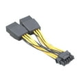 thumbnail image 1 of Double 8Pin 6+2PIN Female to 16Pin 12+4Pin Male Adapter Cable for RTX4070, 1 of 11