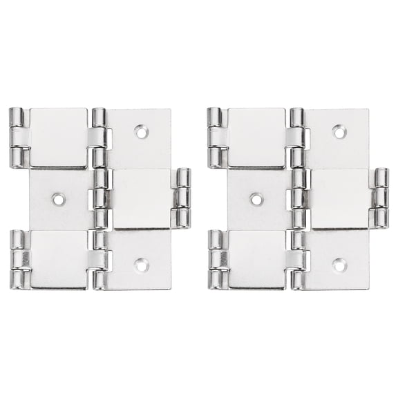 Double Acting Hinge Folding Screen 2 Pcs 2.99" Length Double Swing Hinge Pure White