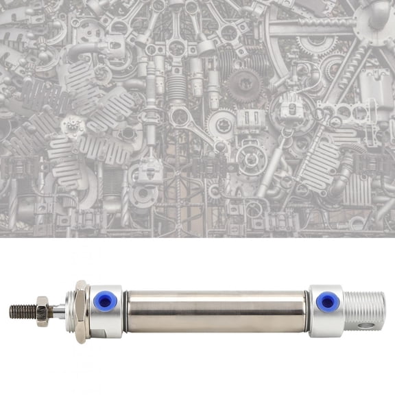 Double Acting Mini Pneumatic Air Cylinder Stainless Steel G1/8 Port 0.8 inch / 20 mm Bore 1 inch / 25 mm Stroke for Industrial Automation