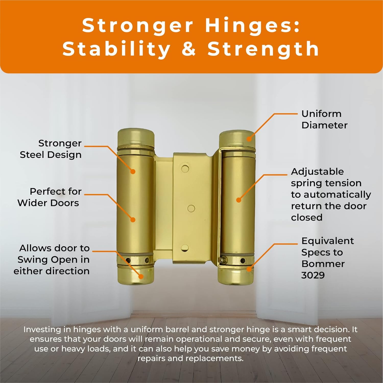 Double Action Spring Hinge Saloon Door Hinge Cafe , Hinge For In